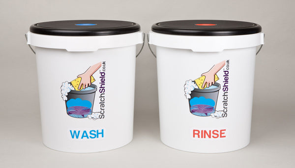 Wash & Rinse Buckets with Seat Lids