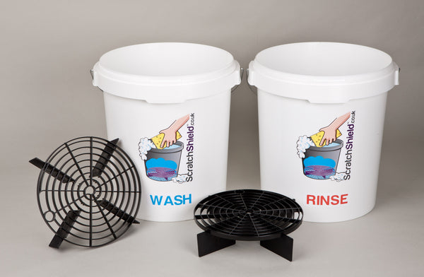 Twin Bucket Set, Wash & Rinse